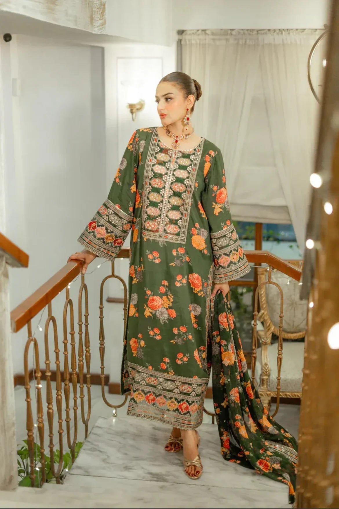 Kareena - Heavy Embroidered winter soft Stuff 3 Pc Suit